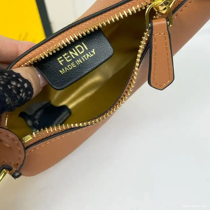 Affordable Calf Hobo Bag Fendi Brown In Fendigraphy Leather Nano 0702
